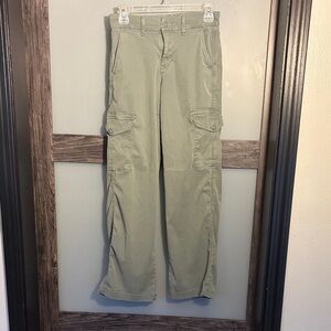 American Eagle Cargo Wide Leg Pants Olive Size 000